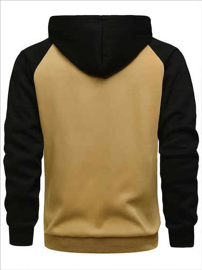 New Men's Colorful Loose Casual Sports Jacket, Zipper Hoodie for Outdoor Use, Simple Autumn Top