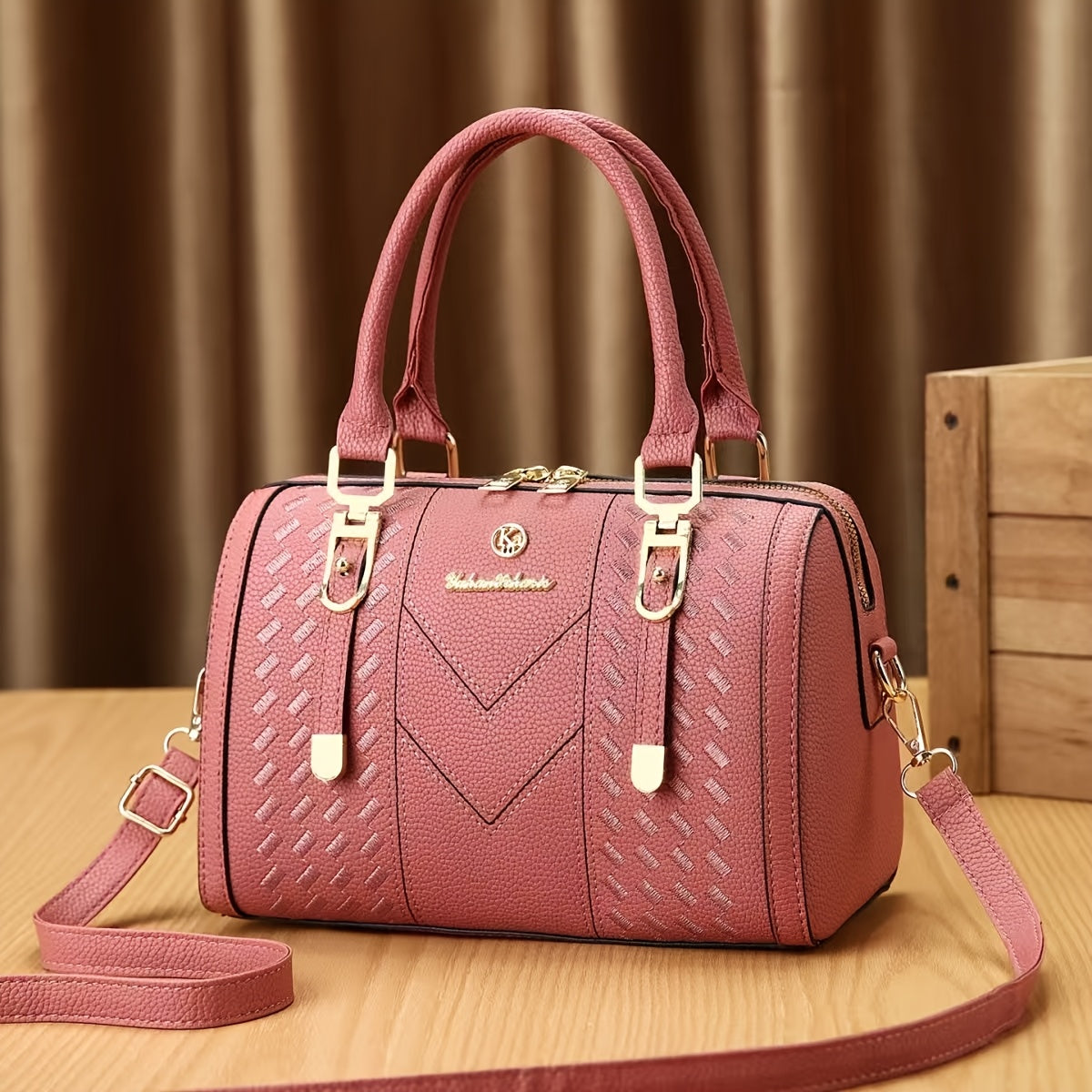 Elegant Faux Leather Tote Bag for Women with Large Capacity