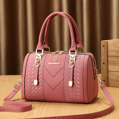 Elegant Faux Leather Tote Bag for Women with Large Capacity