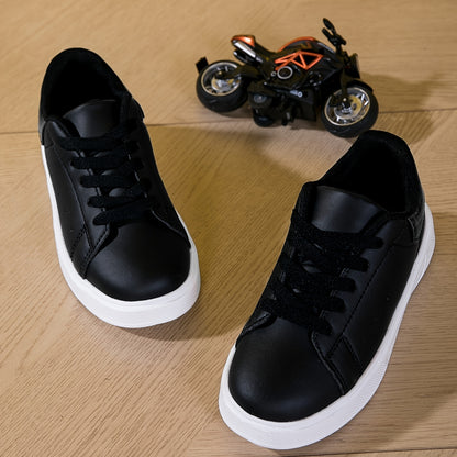 Casual Comfortable Lace Up Sneakers For Boys, Breathable Non-slip Skateboard Shoes For All Seasons