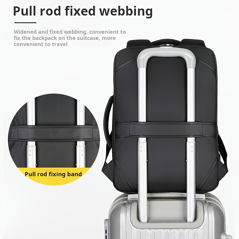Business Laptop Backpack with USB Port & Padded Divider, Lightweight