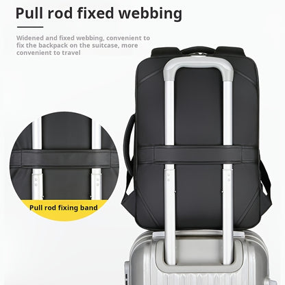 Business Laptop Backpack with USB Port & Padded Divider, Lightweight