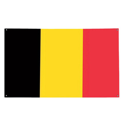 Belgian Flag Banner with 4 Rings for Football Events and Decor