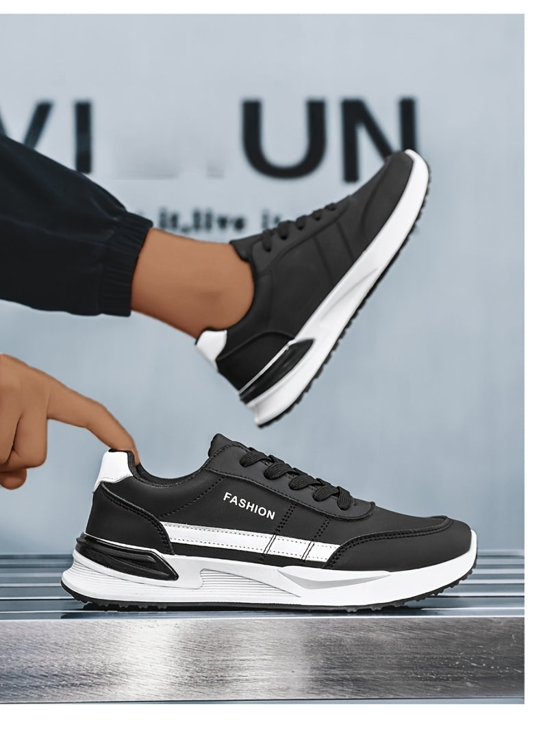 Men's Breathable Walking Shoes, Camping Shoes, Training Shoes, Casual Shoes, Large Size Classic Low-Top Skate Shoes, Daily Commute Lace-Up Student Casual Sneakers for All Seasons - ayq