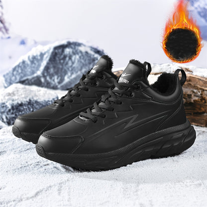 Men'S & Women'S All-Season Snow Sports Shoes - Warm Comfortable Low-Top Sneakers with Lightweight EVA Sole, Durable Synthetic Synthetic Faux Upper & Fabric Lining, Lace-Up Design for Casual Outdoor Activities, Hiking, Walking