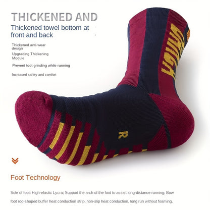 Men's Mid-Length Football Socks with Anti-Slip Grip