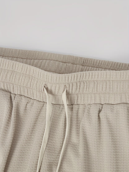 Men's Casual Fashion Short-Sleeve Zip-Up Suit, Suitable for All Seasons - ayq