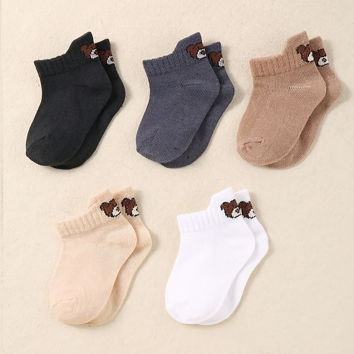 5 Pairs Breathable Knee-Length Socks for Baby Spring Summer - ayq