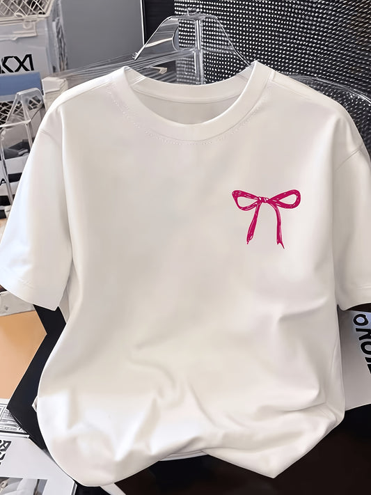 Women’s Casual Geometric Print Cotton T-Shirt for All Seasons - ayq