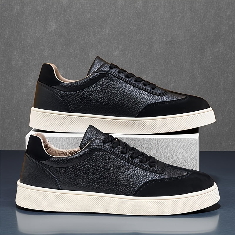 Men's Black Vintage Casual Skate Sneakers with Soft Sole