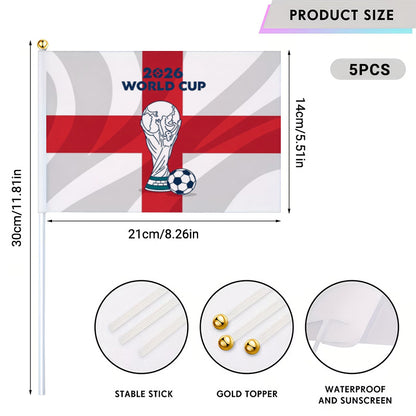 2026 World Cup Fan Banner with Golden Cup and England Flag