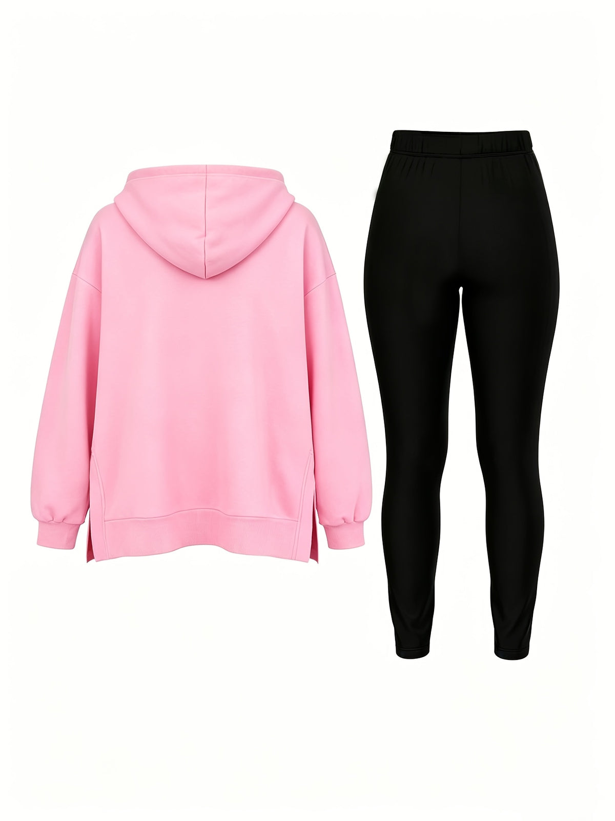 Casual Hooded Sweatshirt and Fitted Pants Set for Fall/Winter - ayq
