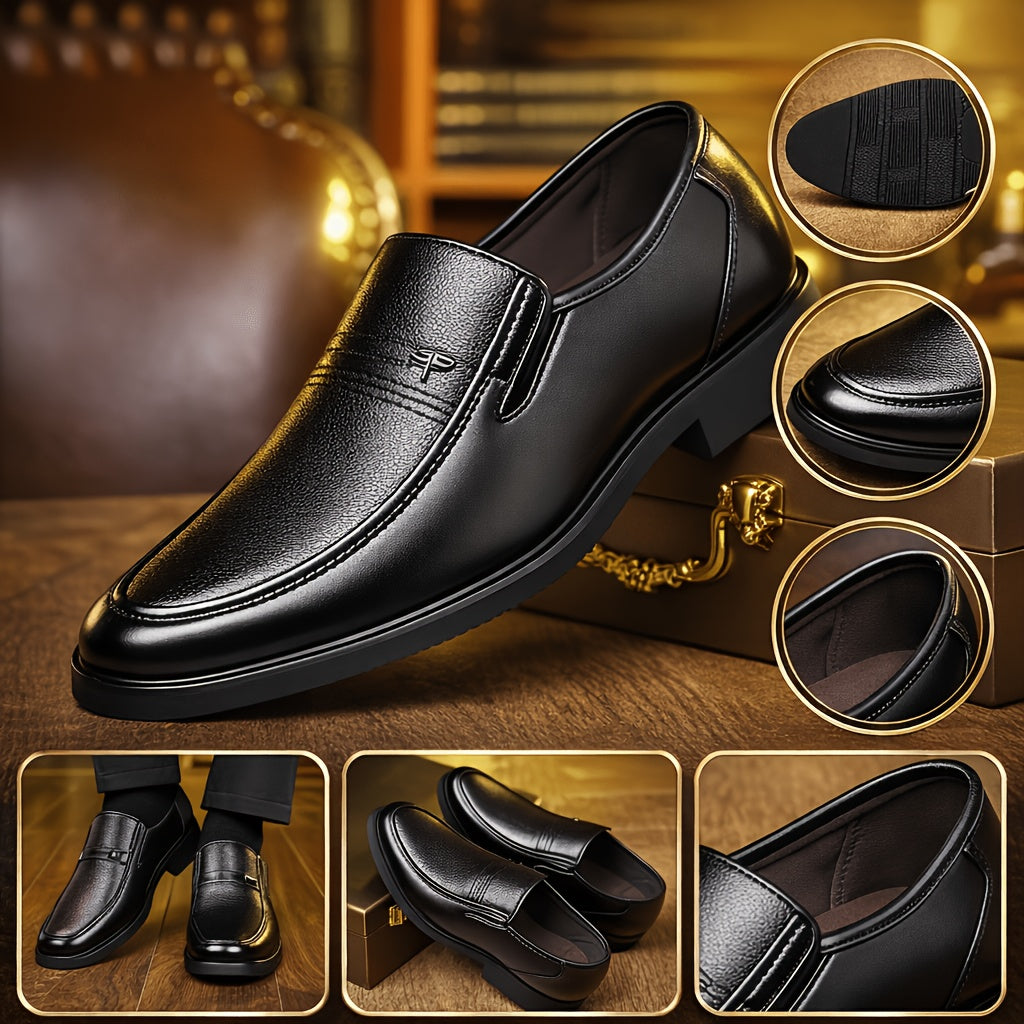 Men's Breathable Split Leather Loafers for Business & Casual