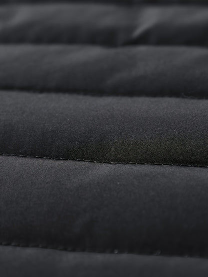 Men's Winter Stylish Padded Coat, Slim Fit Stand Collar Warm Jacket, Men's Plus Size -padded Padded Jacket