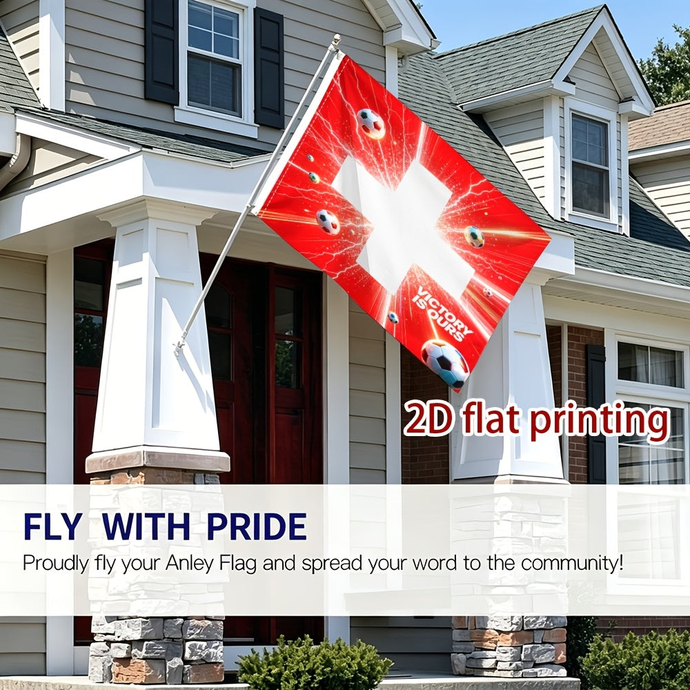 Swiss Football Fan Flag Polyester Party & Sports Banner