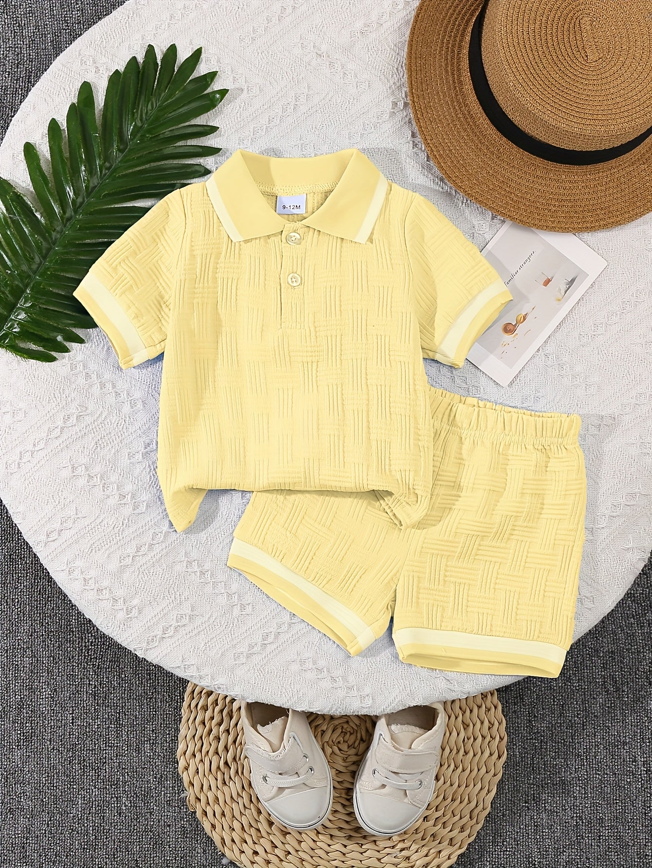 Baby Boy Summer Polo Collar Top & Pants Casual Set