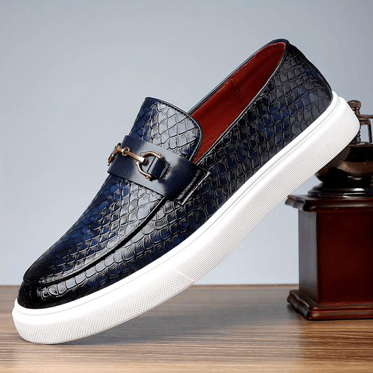 Men's Business Casual Slip-On Shoes with Soft PU Insole