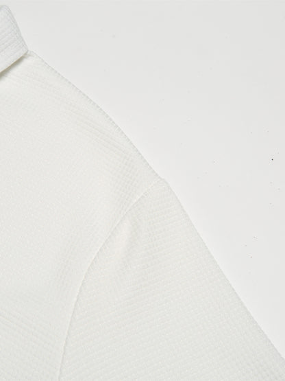 Men's Solid Short Sleeve Zipper Shirt, Casual Male Shirt For Summer Outdoor, Gift For Men - ayq