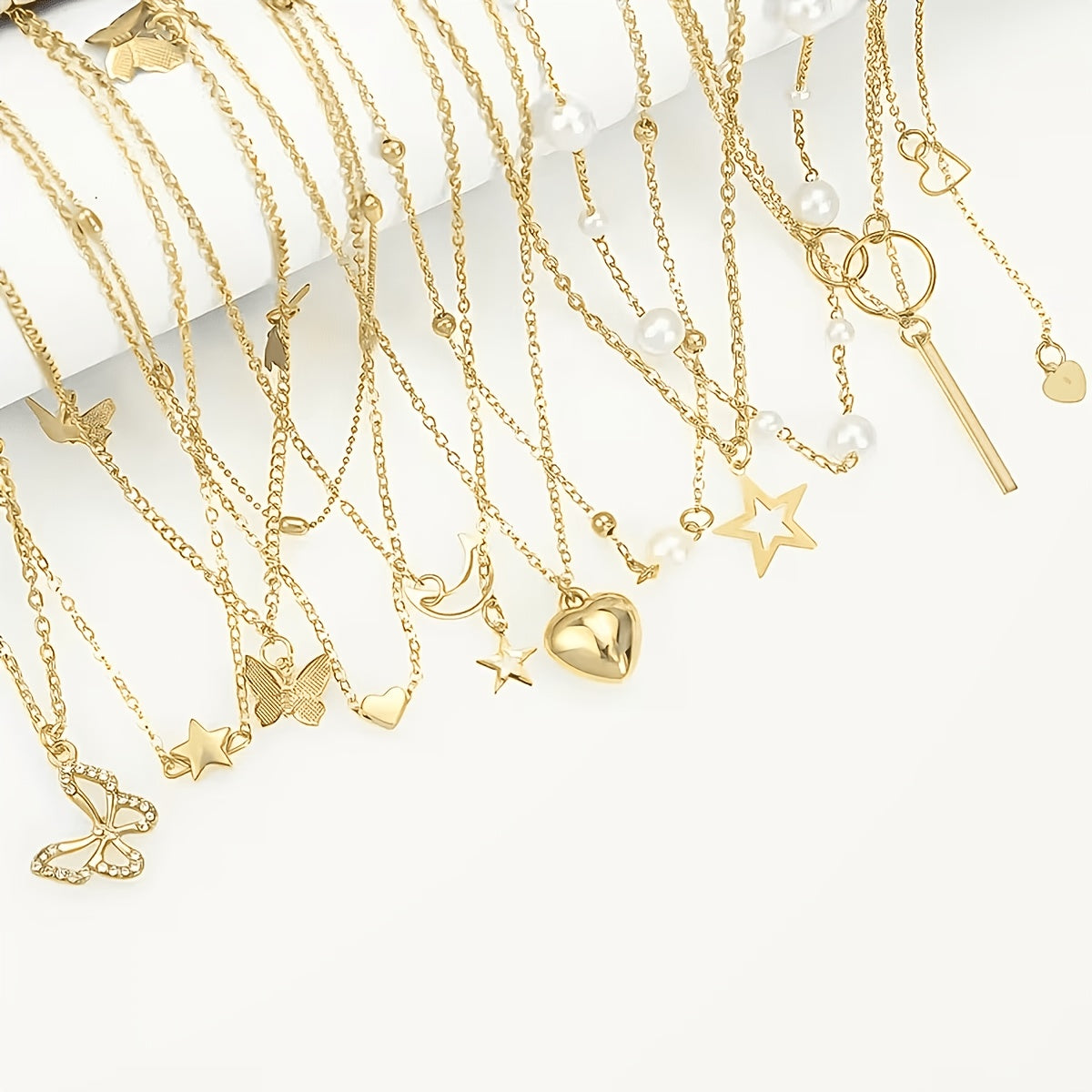 Unisex Boho Multi-layer Choker Set with Butterfly & Star Charms
