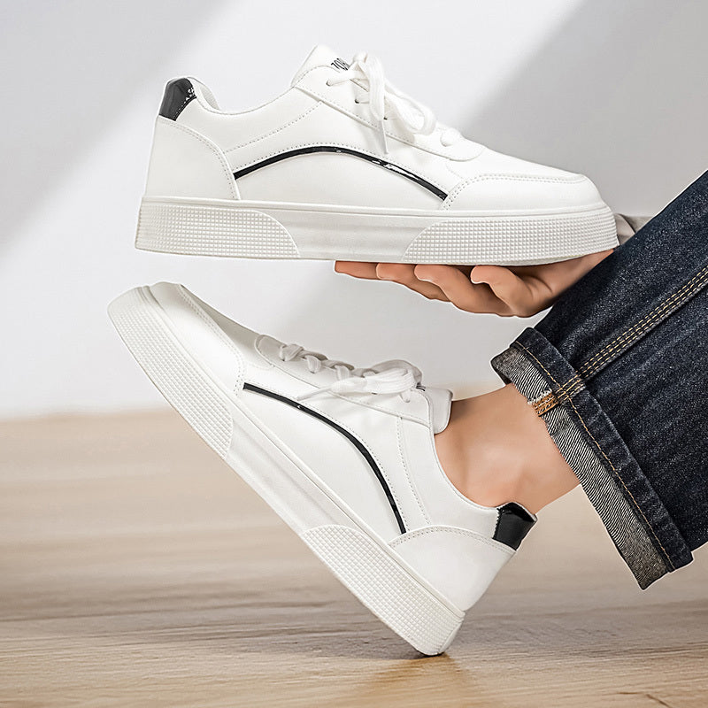 Men'S Casual Sneakers with a Easy And Versatile Thick Sole, Perfect for Daily Commuting And Comfort. Fashionable Low-Top Casual Shoes That Elevate Height, Easy to Maintain with a Upper, Trendy Footwear for Men - ayq