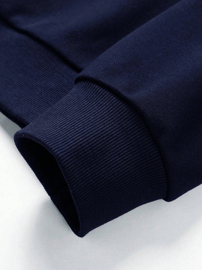 Men's Full-Zip Hooded Jacket - Thermal Zip-Up Sweater Coat, Full-Length Zipper Closure, Machine Washable Winter Outerwear for Cold Weather, Gym, Office & Everyday - Black Formal & casual Outer Jacket for Men, Winter Hoodies f