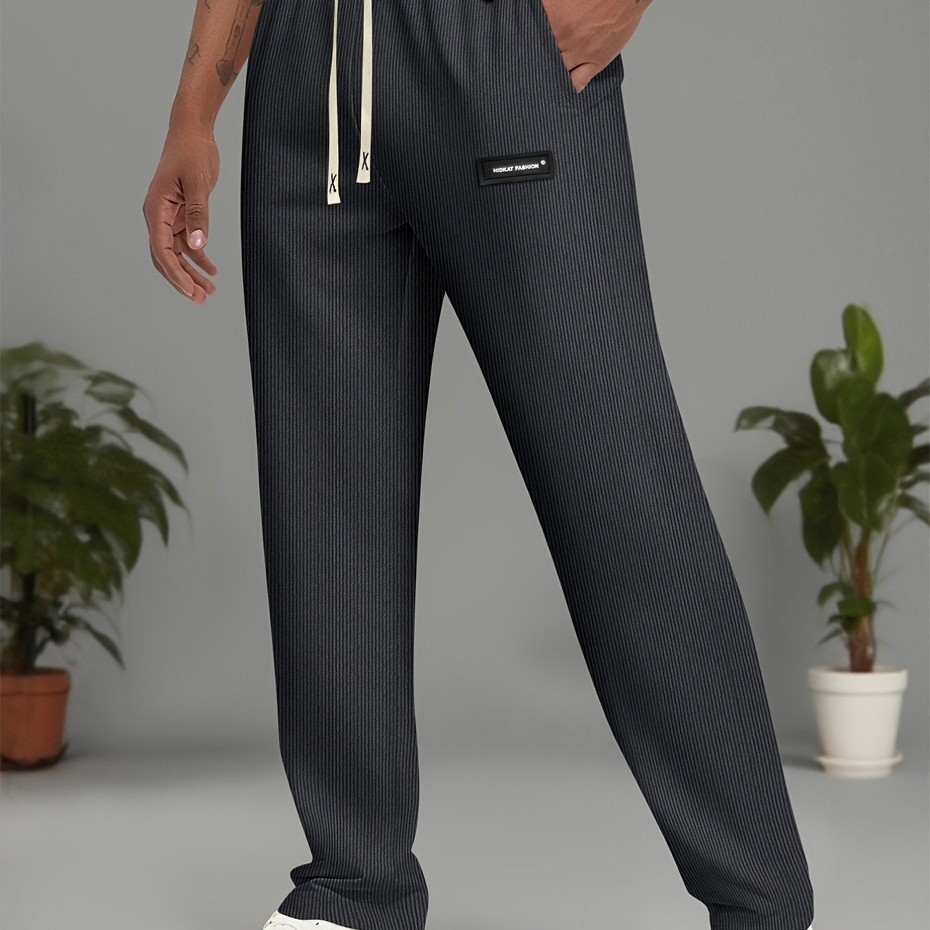 Men'S Lightweight Elastic Waist Sports Casual Long Pants, Comfortable And Breathable, Stylish Men'S Casual Athletic Trousers - ayq
