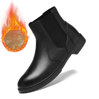 Men's Short Lace-Up Riding Boots with Durable PU Upper