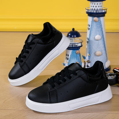 Casual Comfortable Lace Up Sneakers For Boys, Breathable Non-slip Skateboard Shoes For All Seasons