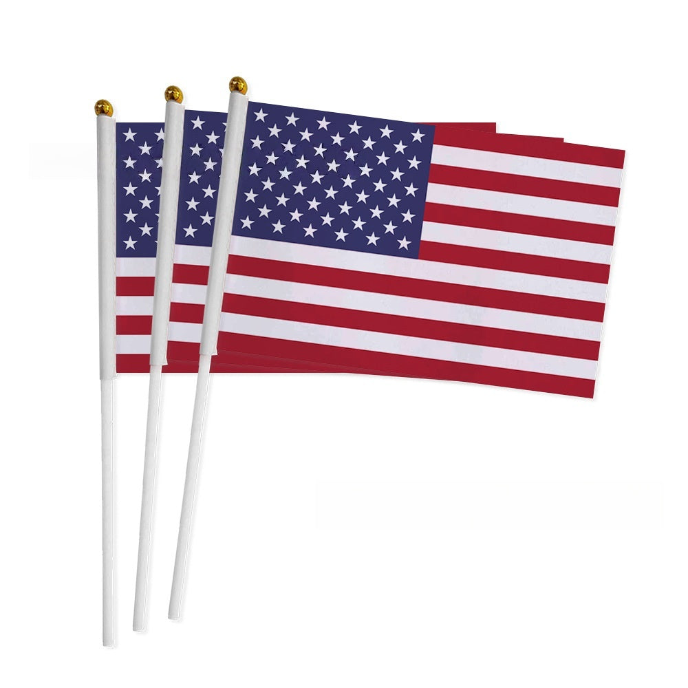 3pcs Portable Hand-Waving Flags for Sports Fans and Events
