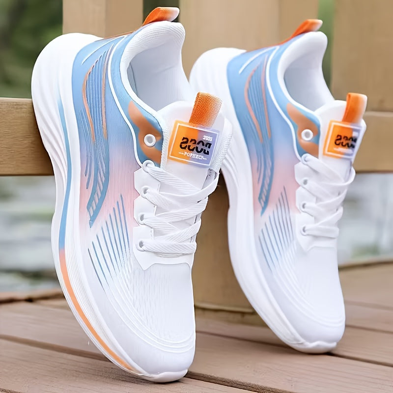 FKO Men's Lightweight Breathable Mesh Sneakers - Minimalist Running Shoes with Sole, - Casual Sneakers Suitable for, Outdoor, - Comfortable Round-Toe & Striped for - Wear - ayq