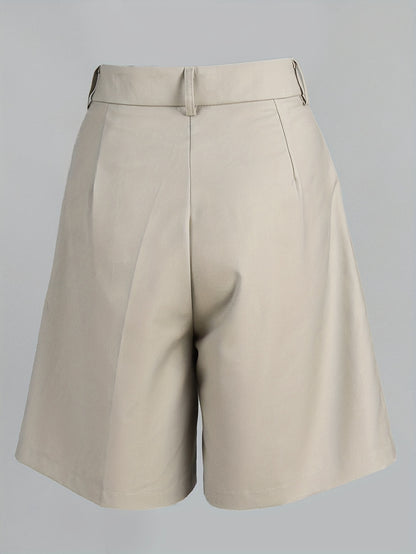 Loose-Fit Straight-Leg Casual Summer Shorts with Belt