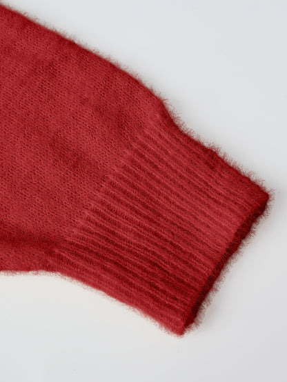 Plus Size - Women'S Cozy Yellow V-Neck Sweater with Pearl Buttons & Fleece-Lined Cuffs - Asymmetrical Hem, Geometric Pattern, Casual Winter Pullover for Casual Attire, Winter Apparel | Vneck Sweater | Pearl Button Details, Sw