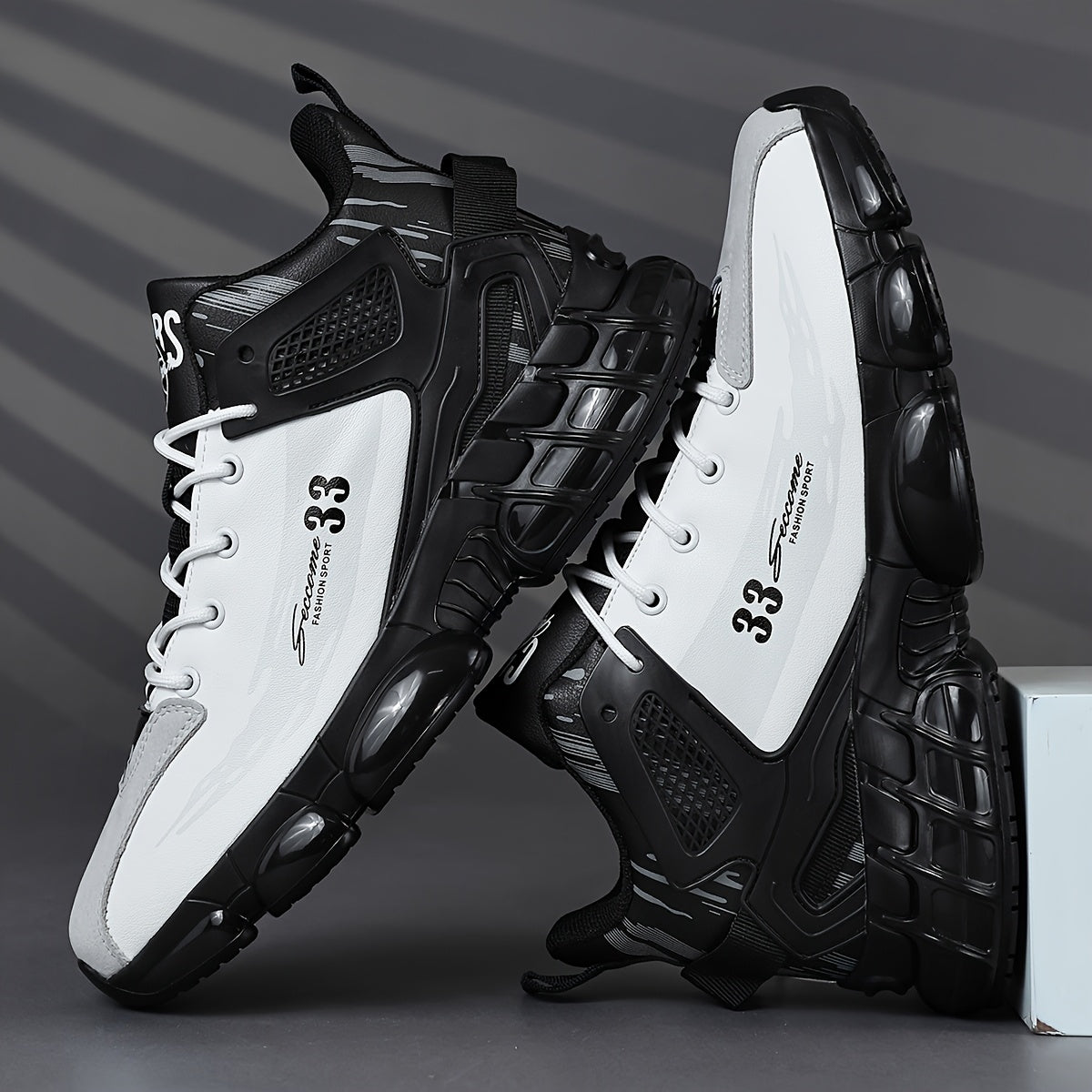 Men's Breathable Basketball Sneakers Casual Dad Shoes