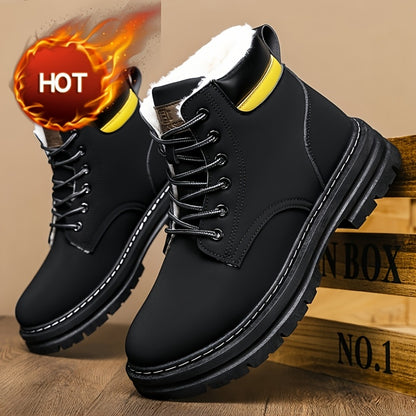 Plus Size Men's Snow Boots, -Lined Warm Shoes,Walking Boots, Winter Shoes Men, Snowboard Boots, Mens Hiking Boots, Mens Winter Shoe, Warm Shoes for Men, Mens Boots for Winter,Cold Weather Boots, Stylish Winter Footwear, Warm