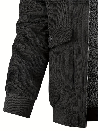 Men'S Heavy-Duty Thermal Jacket - Windproof & High Quality Winter Coat with Zipper Closure, Multi-Pocket Design, Non-Stretch Fabric - Cold Weather Outerwear for Everyday, Thick, Windproof Jacket, Casual Outerwear, Durable Con