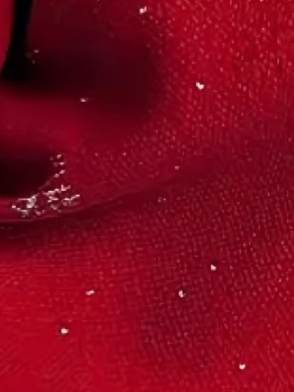 Women's Elegant Christmas Party Dress Red Snow Color Long Sleeve Round Neck Fitted Bodice & Flowy Winter Wedding Guest Gown Holiday Formal Dress