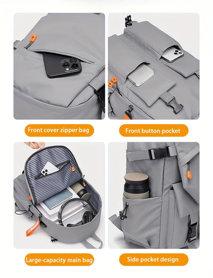 Stylish Minimalist Style Large Capacity Unisex Shoulder Bag, High-Quality Durable Scratch-Resistant Material Casual Shoulder Bag with Multiple Pockets and Compartments Design, Suitable for Daily Commuting and Travel