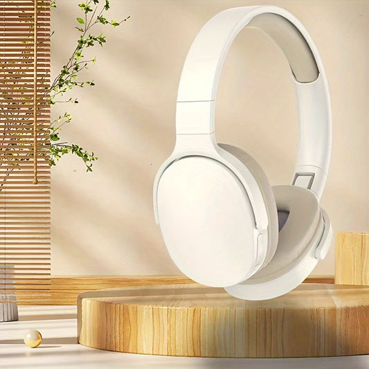 Wireless Headphones 2961 Over-Ear Wrap Style with Retractable Cable, 3.5mm Jack, Push Button Volume Control, Rechargeable Lithium Polymer Battery - Multifunctional with Card Slot and Wired Connectivity Options