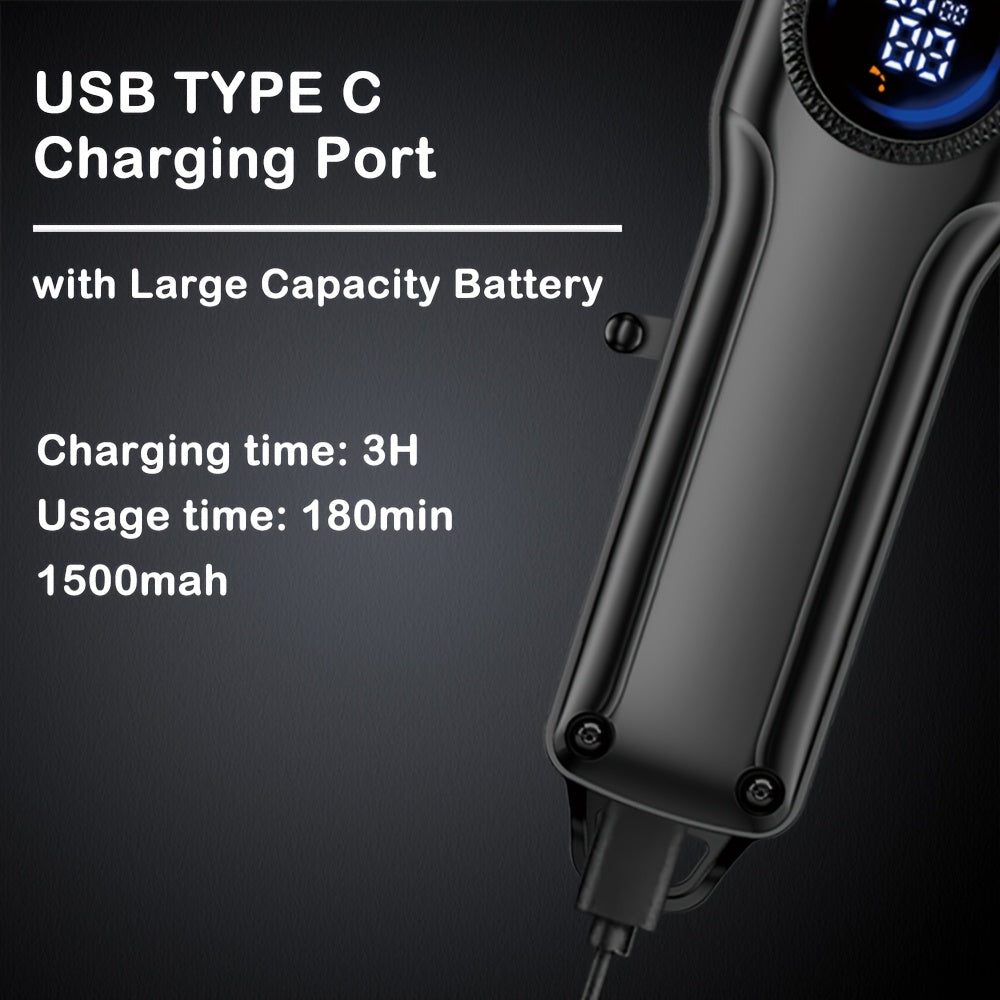 1-Piece/4-Piece Hair & Beauty Set – Rechargeable Electric Hair Clipper, Beard Trimmer, Nose Hair Trimmer, Shaver, Adjustable Length, Ideal for Men's Home Haircuts, Travel, Styling, and Beard Grooming, Perfect Gift for Men