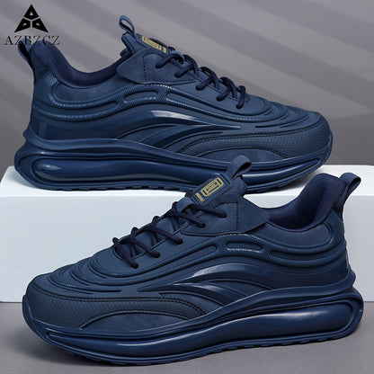Men's Casual Low-Top Lace-Up Sneakers - Comfortable PU Shoes