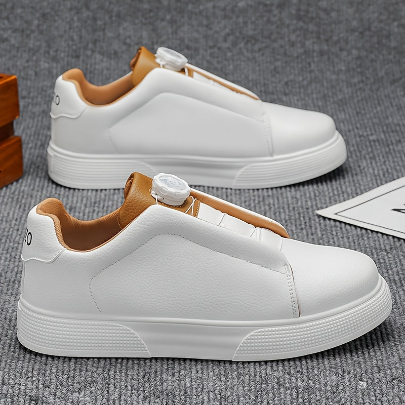 Men's Casual Skate Shoes with Durable PU Upper & PVC Sole