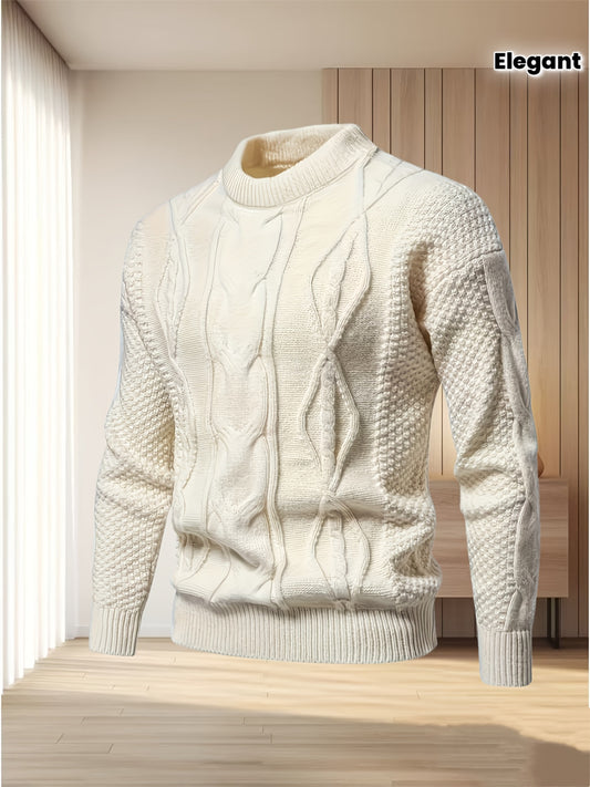 Men's Mature and Elegant Design Long-sleeve Knitted Sweater, New Autumn/winter 2025 Style