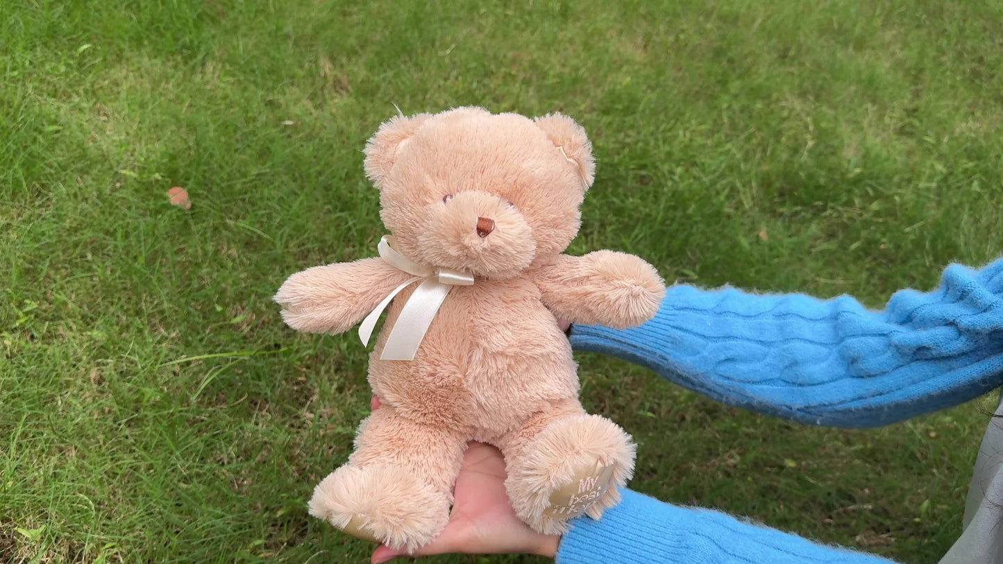 Cartoon Teddy Bear Plush Toy Cute Soft Stuffed Bear Dolls Funny Interactive Doll Cozy Home Sofa Decor Plush for Bedroom Desk Decoration Items Gift for Family and Friends