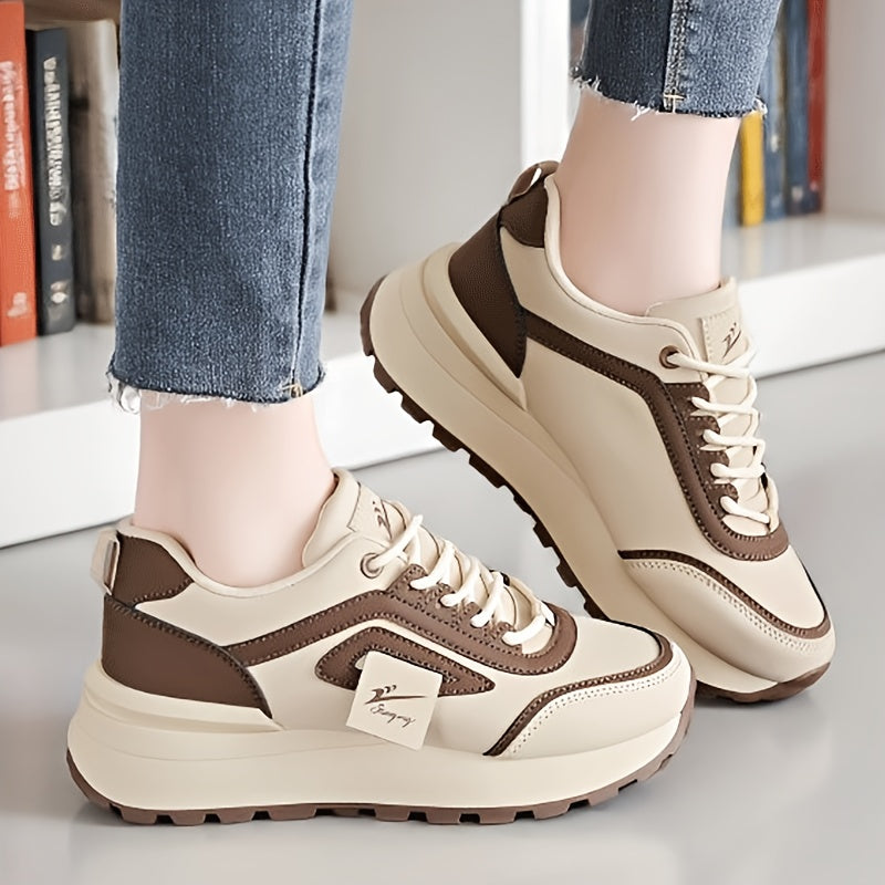 Women's Breathable Lace-Up Running Sneakers for Spring & Autumn