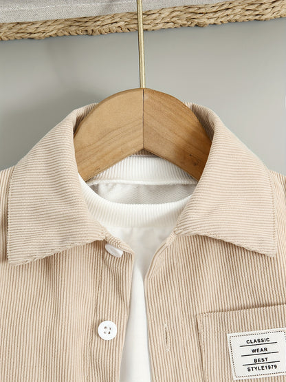 Boys' Cotton Blend Shirt and Jeans Set for Fall/Winter - ayq