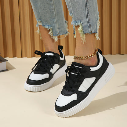 Men's Black & White Breathable Casual Athletic Sneakers