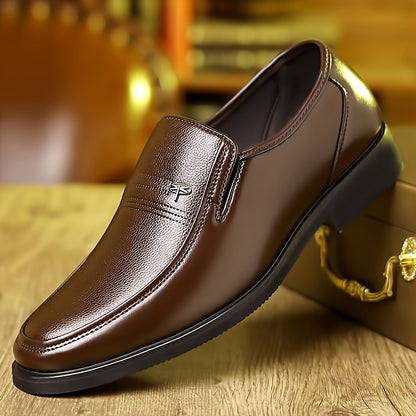Men's Breathable Split Leather Loafers for Business & Casual