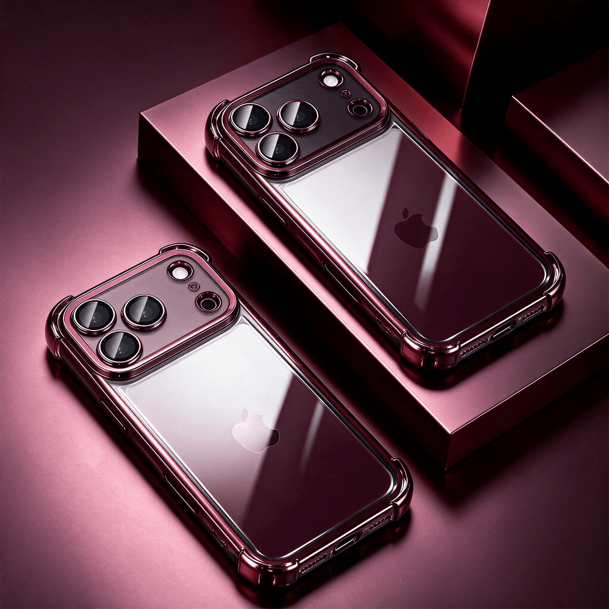 Luxury Shockproof Transparent Phone Case with Wireless Charging