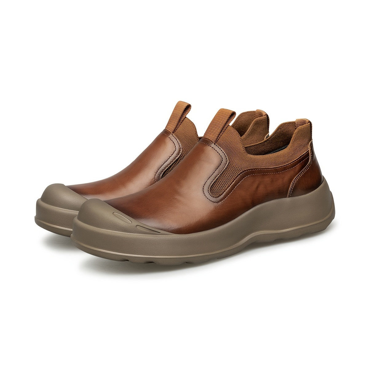 Men's Leather Slip-On Loafers Casual Business Shoes Spring 2026