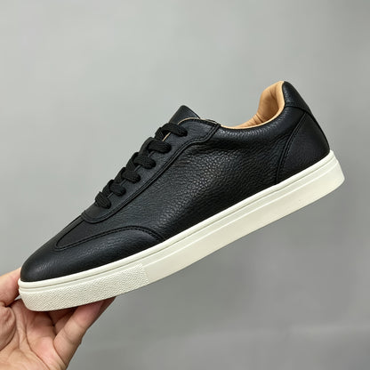 Men's Casual Lace-Up Sneakers in Classic Solid Colors